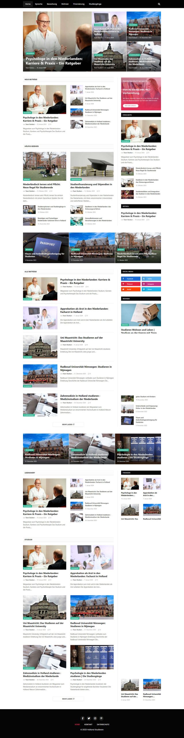 Health Blog website