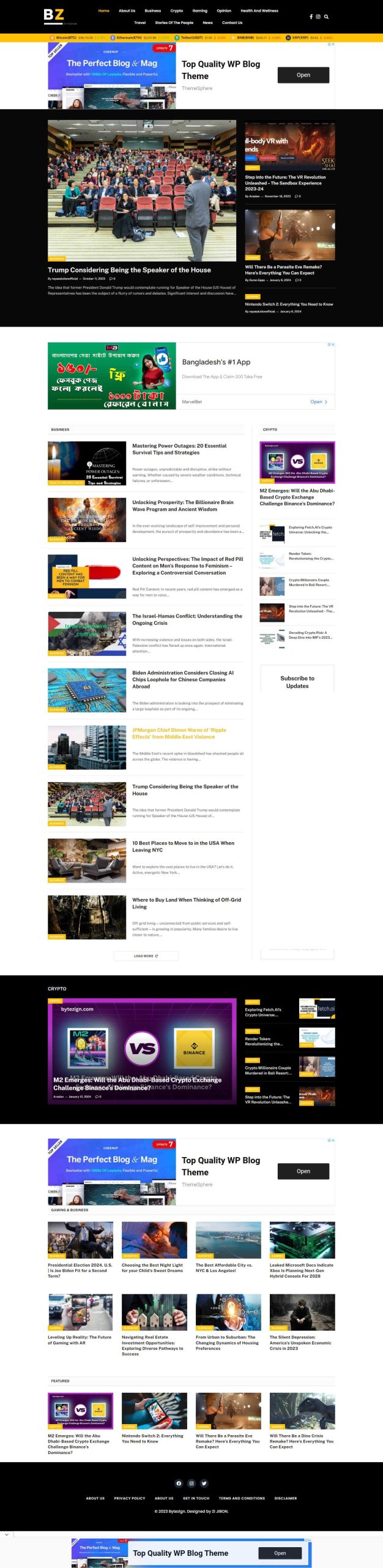 Crypto Blog Website